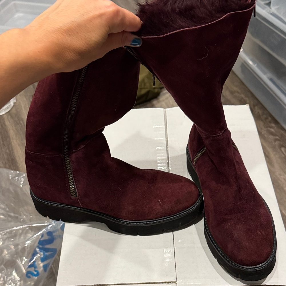 Women's Burgundy Ankle Boots
